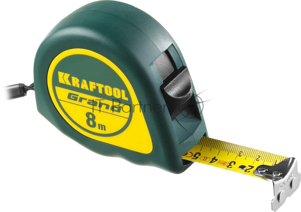 Рулетка KRAFTOOL GRAND 8м/25мм с ударостойким корп.