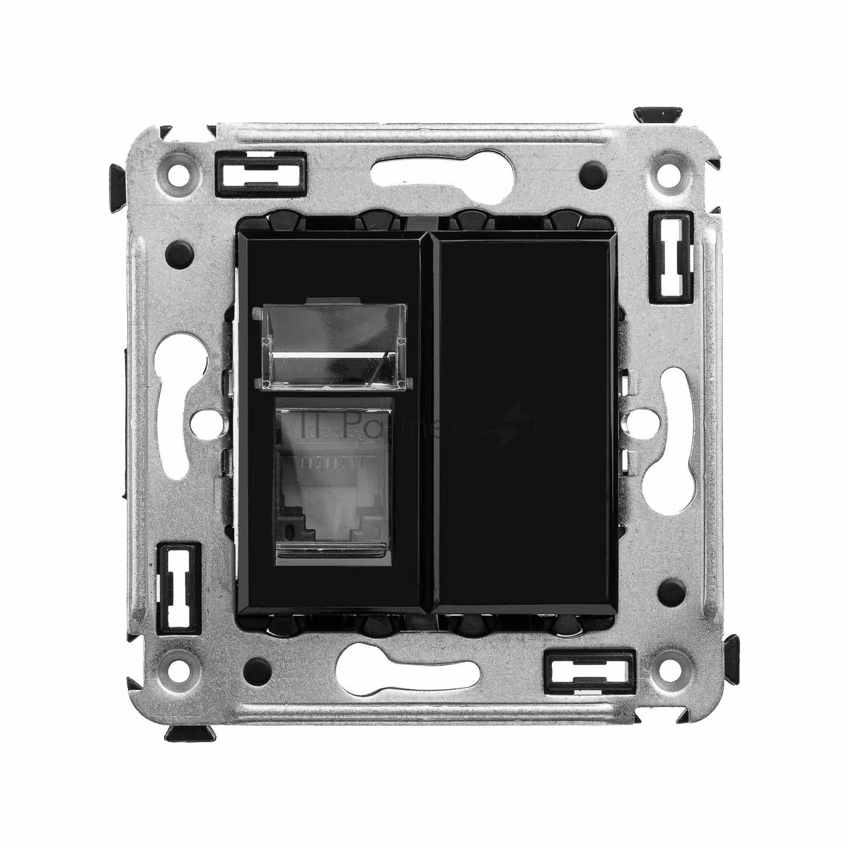 Розетка компьютерная DKC Avanti 4402463 RJ-45 одинарная, категория 5e "Черный квадрат"