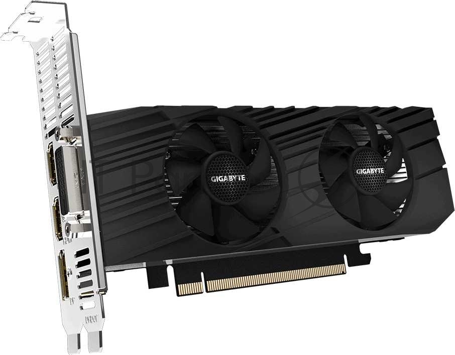 Видеокарта Gigabyte PCI-E GV-N1656D6-4GL NVIDIA GeForce GTX 1650 4096Mb 128 GDDR6 1590/12000 DVIx1 HDMIx2 DPx1 HDCP Ret low profile
