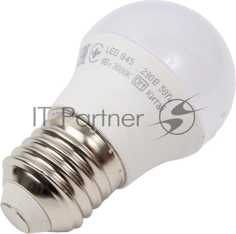 Лампа cветодиодная LED G45 IEK LL-G45-08-230-30-E27-G шар 8Вт 230В 3000К E27 GENERICA