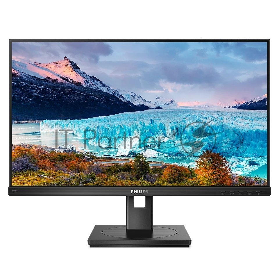 Монитор Philips 272S1M 27" (00/01) Black (IPS, 1920x1080, D-Sub+DVI+HDMI+DP, USB Hub, 4 ms, 178°/178°, 250 cd/m, 1000:1, MM, Pivot) (780753)