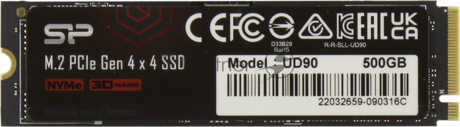 Накопитель SSD Silicon Power PCI-E 4.0 x4 500Gb SP500GbP44UD9005 M-Series UD90 M.2 2280