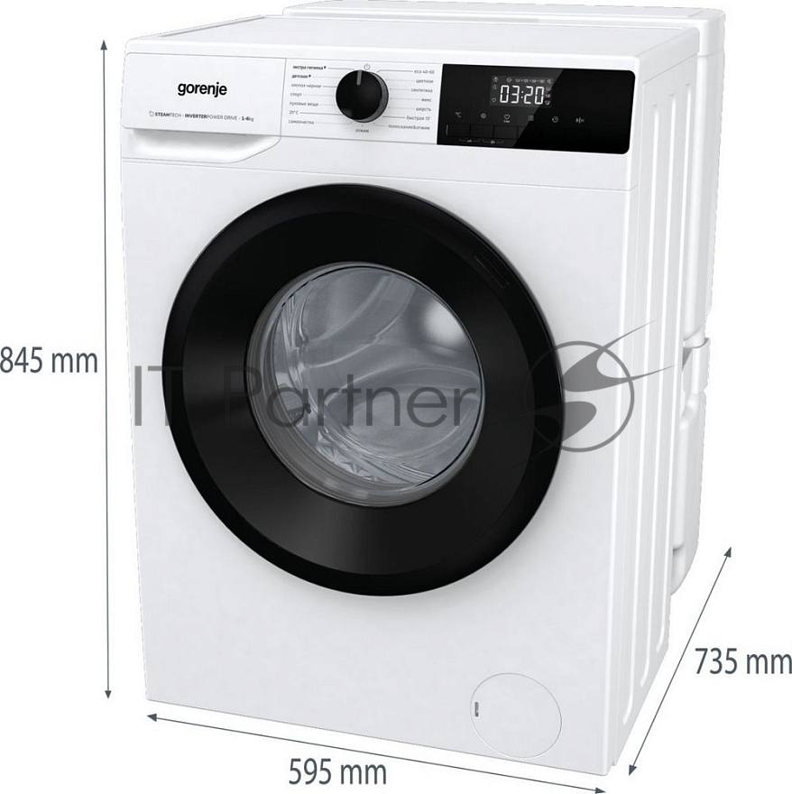 Стиральная машина Gorenje W1NHPI60SCSIRV белый загр. фронтальная макс.: 6 кг 1400об/мин класс: А (Бак в комплекте)
