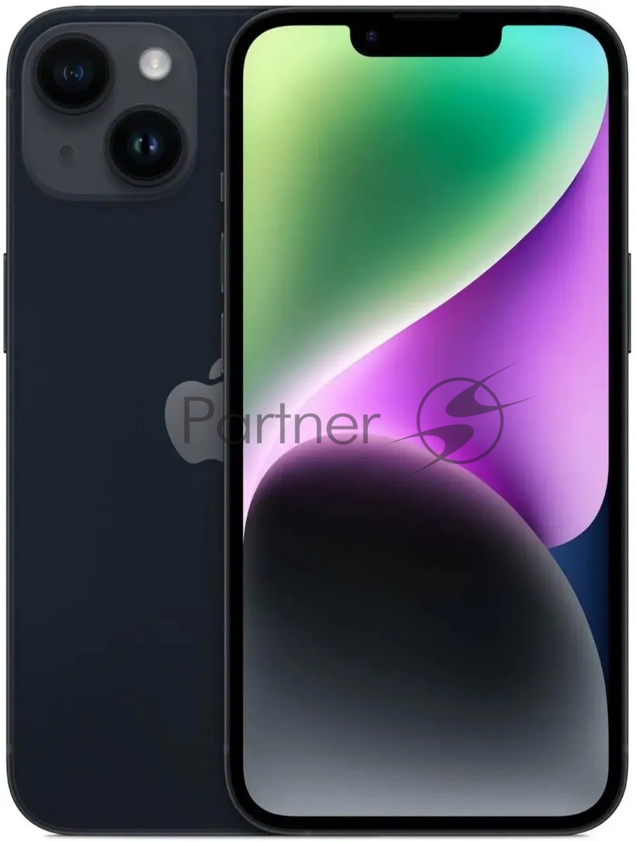 Смартфон Apple A2882 iPhone 14 128Gb 6Gb темная ночь моноблок 3G 4G 1Sim 6.1" 1170x2532 iOS 15 12Mpix 802.11 a/b/g/n/ac/ax NFC GPS GSM900/1800 GSM1900 Protect