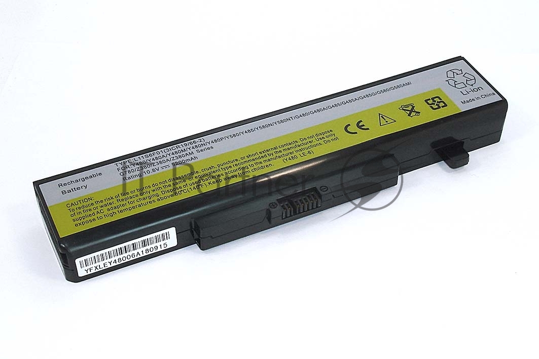 Аккумуляторная батарея для ноутбука Lenovo Ideapad Y480,V480 (L11S6F01) 5200mAh OEM черный