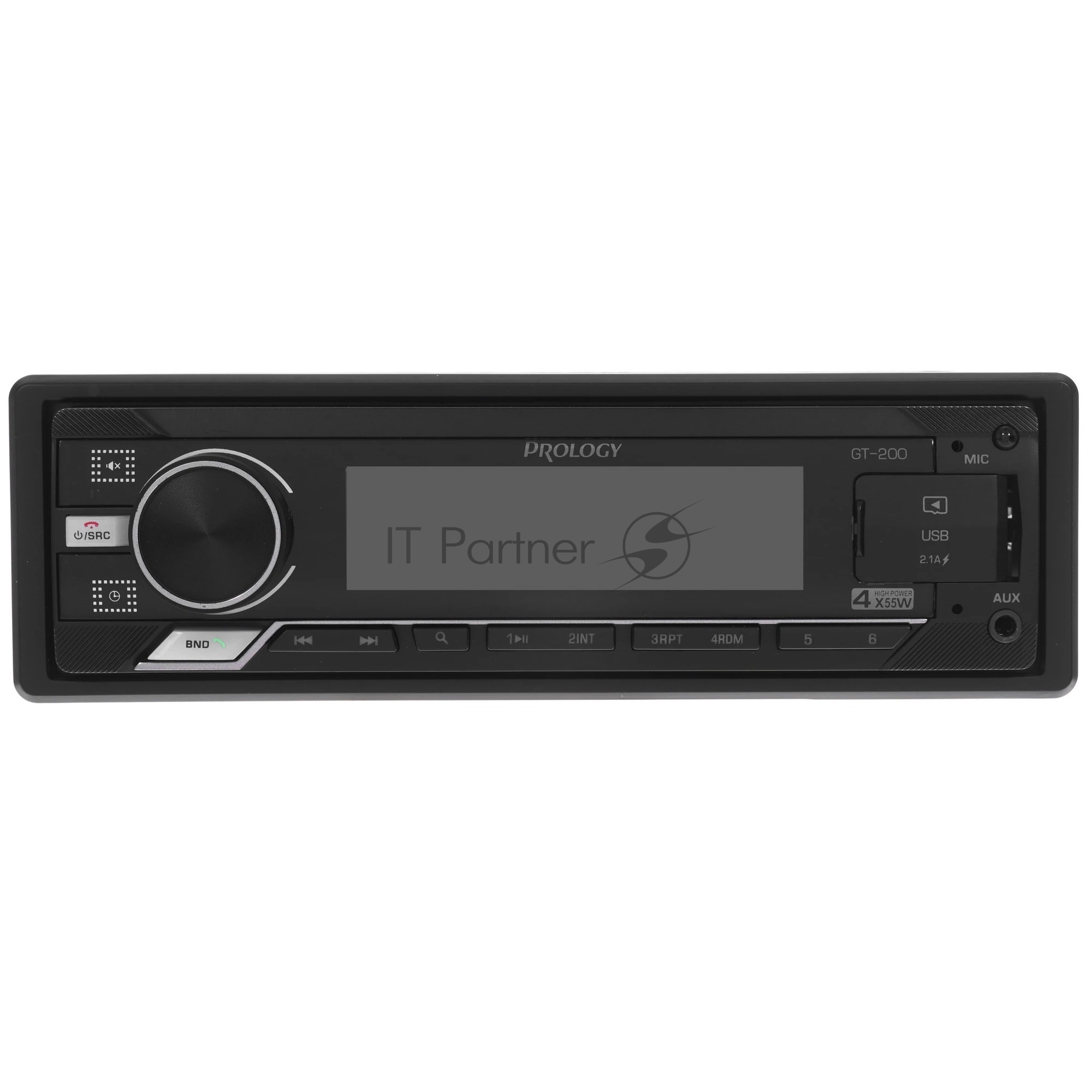 Автомагнитола Prology GT-200, 1 DIN, Bluetooth, USB Type-A, AUX, пульт ДУ