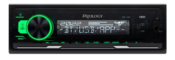 Автомагнитола Prology GT-140, 1 DIN, Bluetooth, USB Type-A, AUX, пульт ДУ