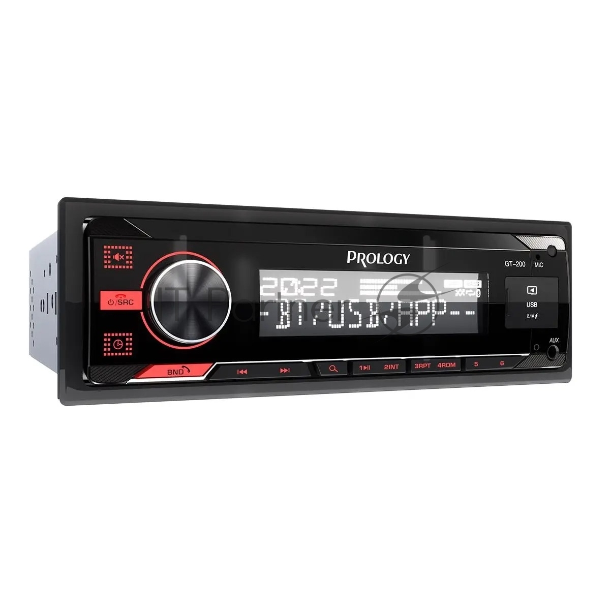 Автомагнитола Prology GT-200, 1 DIN, Bluetooth, USB Type-A, AUX, пульт ДУ
