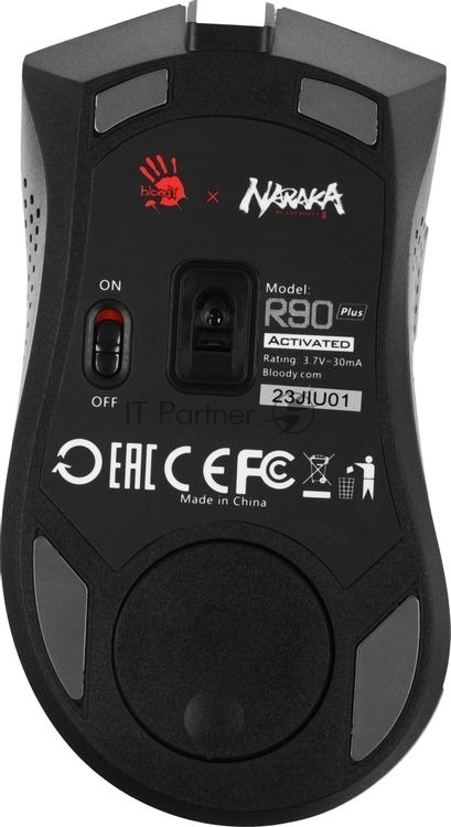 Мышь беспроводная A4Tech Bloody R90 Plus Naraka белый, 5000 dpi, радиоканал, USB, кнопки - 8
