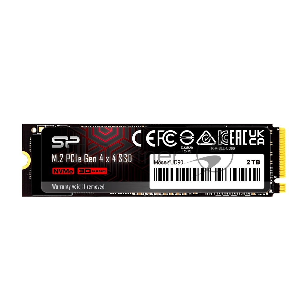 Накопитель SSD Silicon Power M-Series UD90, 2Tb, PCIe 4.0 x4, M.2 2280, NVMe, R/W 5000/4800