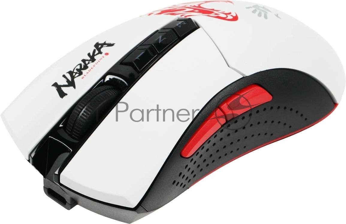 Мышь беспроводная A4Tech Bloody R90 Plus Naraka белый, 5000 dpi, радиоканал, USB, кнопки - 8