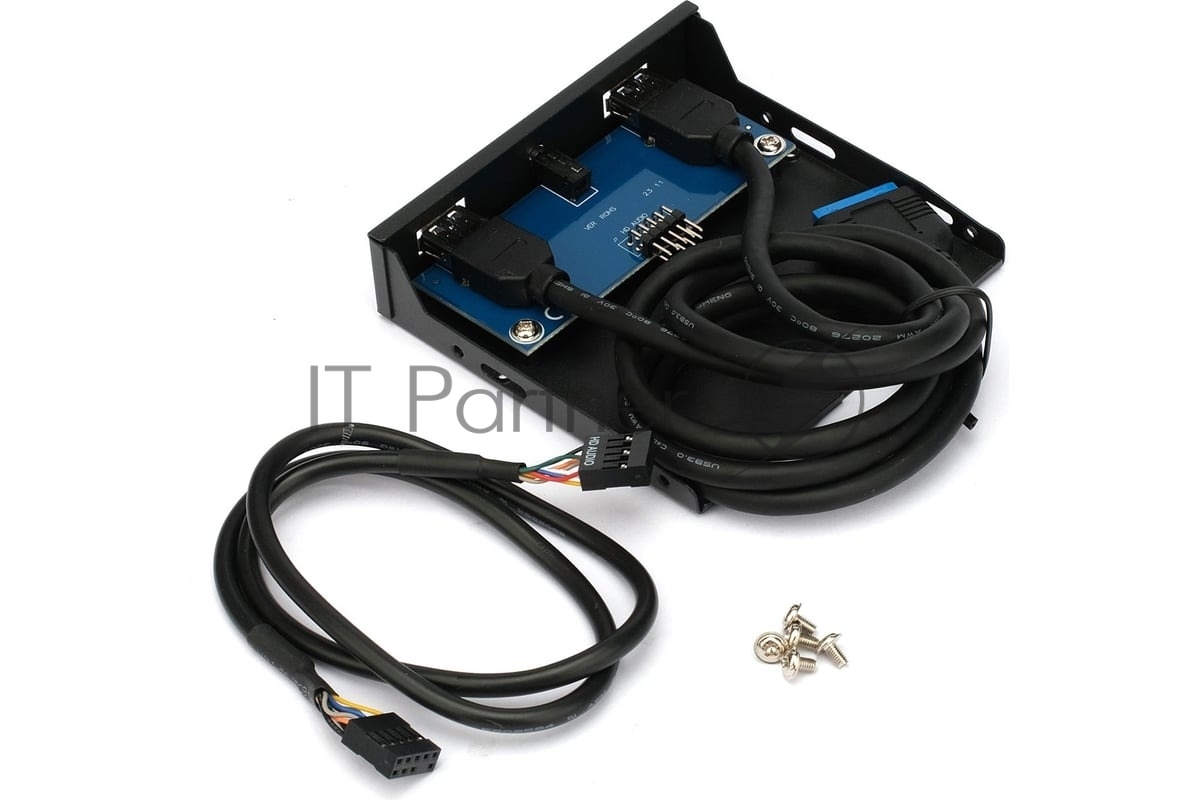 Планка на переднюю панель Gembird FP3.5-USB3-2A-HDA, USB, 2xUSB-A 3.0 + 1xJack 3.5мм, 3.5"