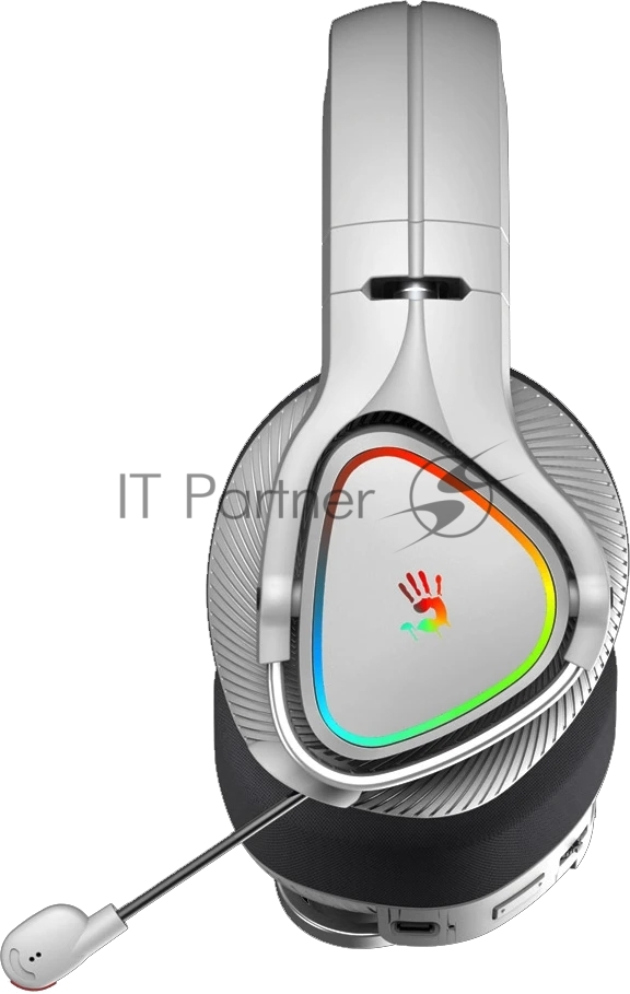 Гарнитура проводная с микрофоном A4Tech Bloody MR710 серый BT оголовье (MR710 GREY)