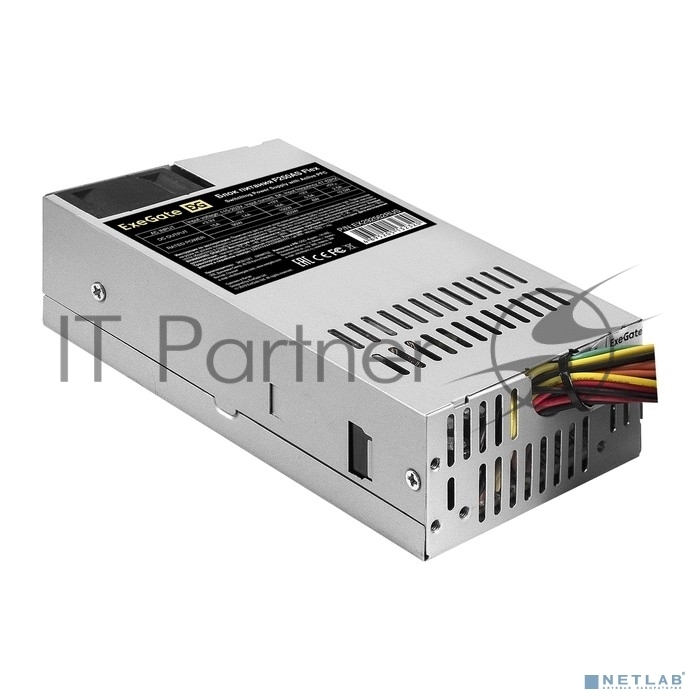 Exegate EX292562RUS Блок питания 250W ExeGate F250AS (Flex ATX, for ITX case, APFC, КПД 80% (80 PLUS), 4cm fan, 24pin, (4+4)pin, PCI-E, 3xSATA, 2xIDE) 