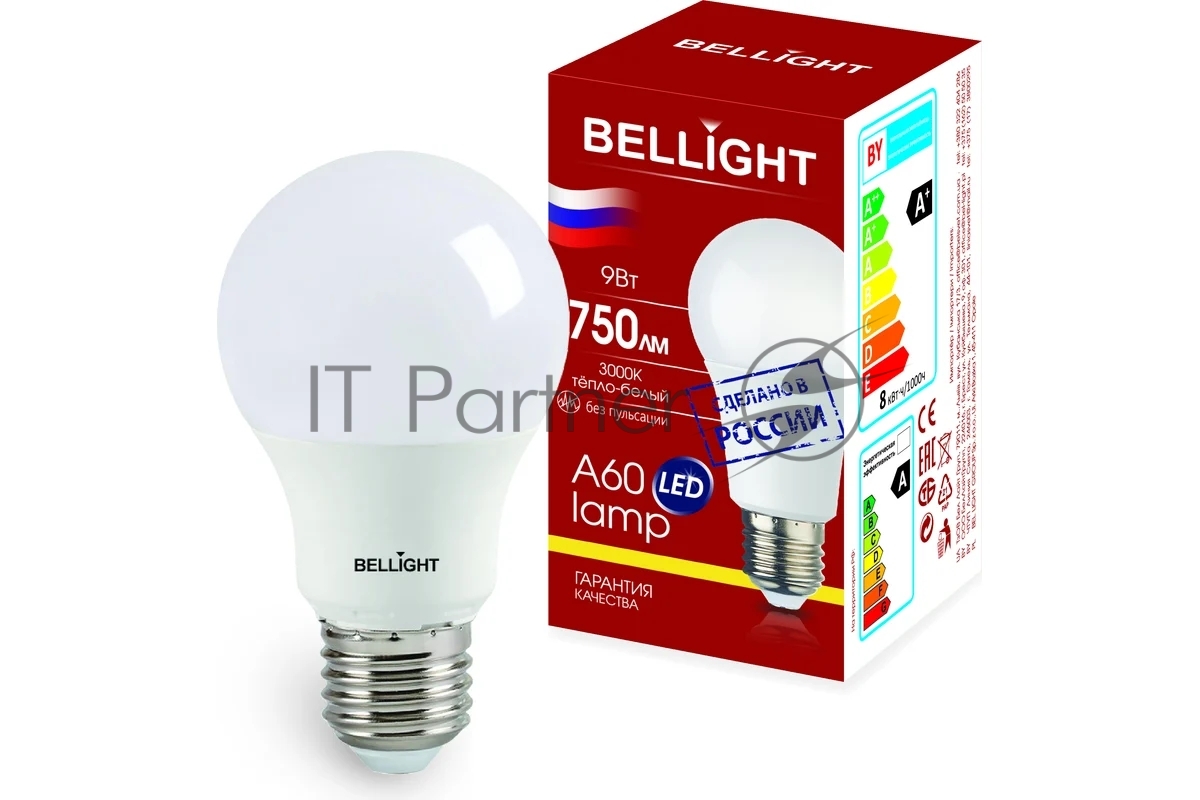 Лампа светодиодная Bellight LED 9 Вт Е27 220 3000 К 750 Лм