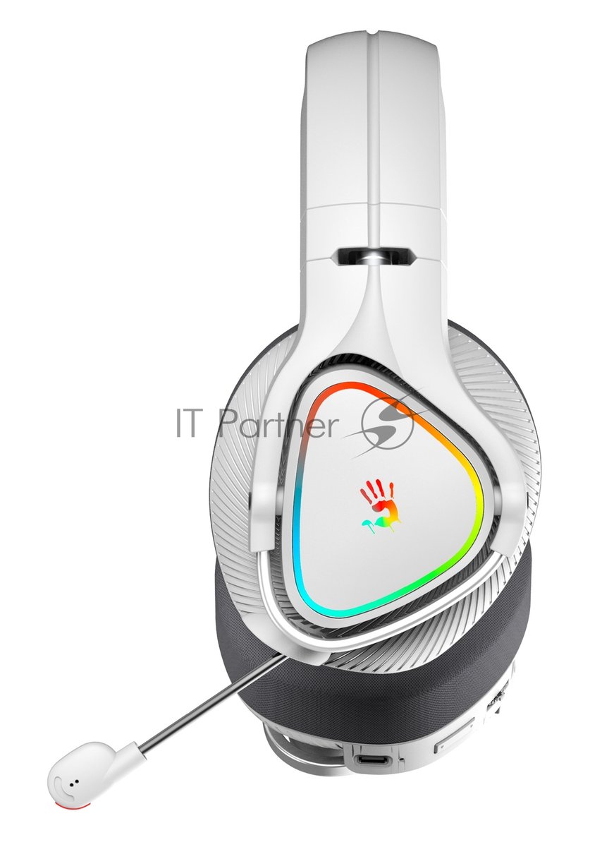 Гарнитура проводная с микрофоном A4Tech Bloody MR710 серый BT оголовье (MR710 GREY)