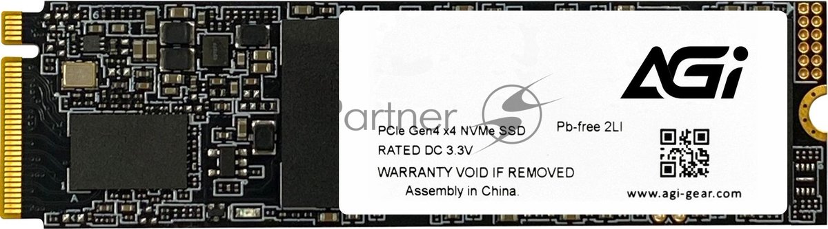 Накопитель SSD AGI AGI2T0G43AI818, 2Tb, PCIe 4.0 x4, M.2 2280, NVMe, R/W 5200/4700