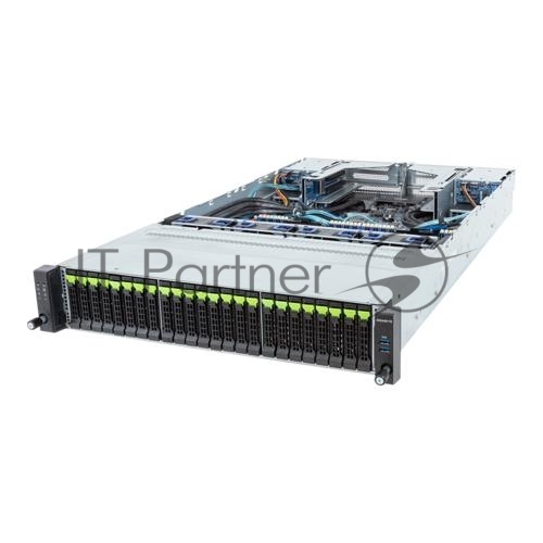 Серверная платформа Gigabyte - R283-S92-rev.AAJ1, MS93-FS0, 2xLGA 4677, 32хDDR5, 24x2.5" (24xNVMe), 4x2.5"-rear, 2x1GbE, 2000W (80 PLUS Titanium), Rack, 2U, цвет чёрный, R283-S92-AAJ1