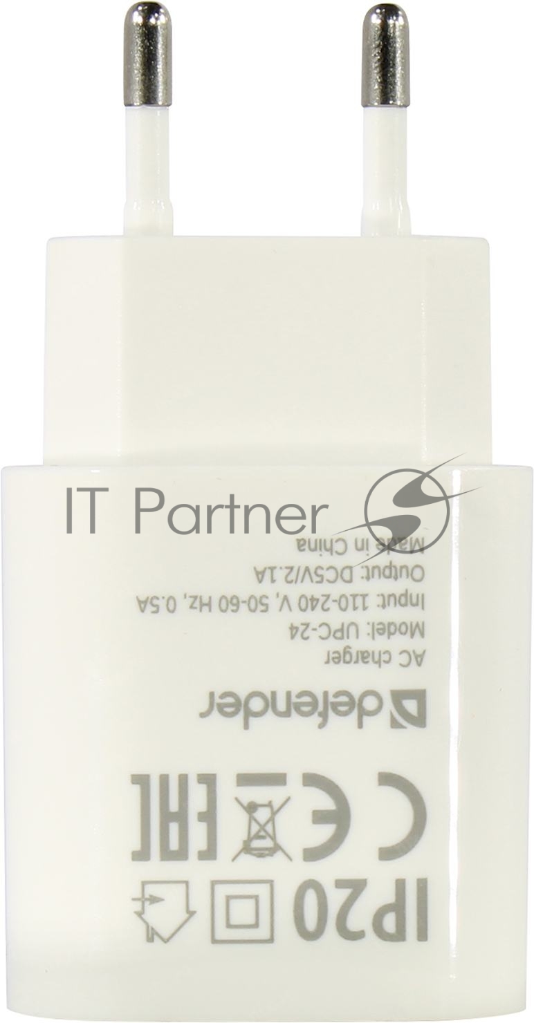Сетевое зарядное устройство Defender UPC-24 2XUSB 5V/2.1A
