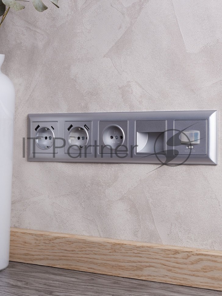 Рамка 5-местная IEK BRITE РУ-5-Бр DECOR 3D-форма алюминий