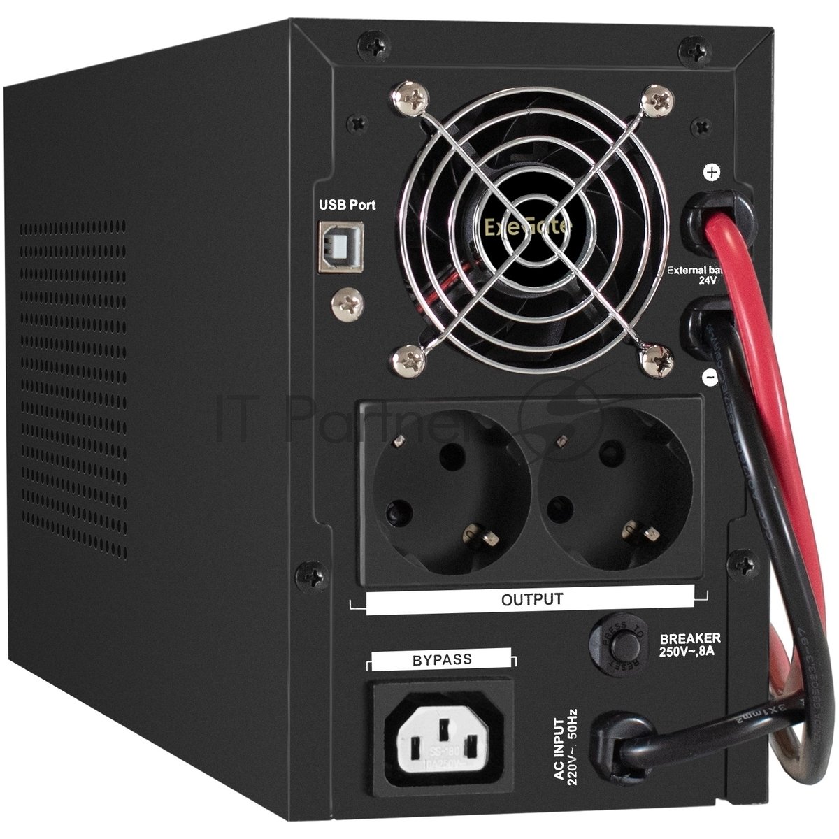 Комплект Источник бесперебойного питания EX295988RUS + батарея 120Aч EX282988RUS 2шт (инвертор, синус, для котла) ExeGate SineTower SZ-1500.LCD.AVR.2SH.1C13.USB <1500VA/1200W, чистый синусоида, LCD дисплей, AVR, 2хSchuko+1хC13, USB, линейно-интерактивный, черный> + батарея ExeGate DT 12120 (12В, 120Ач) 2шт