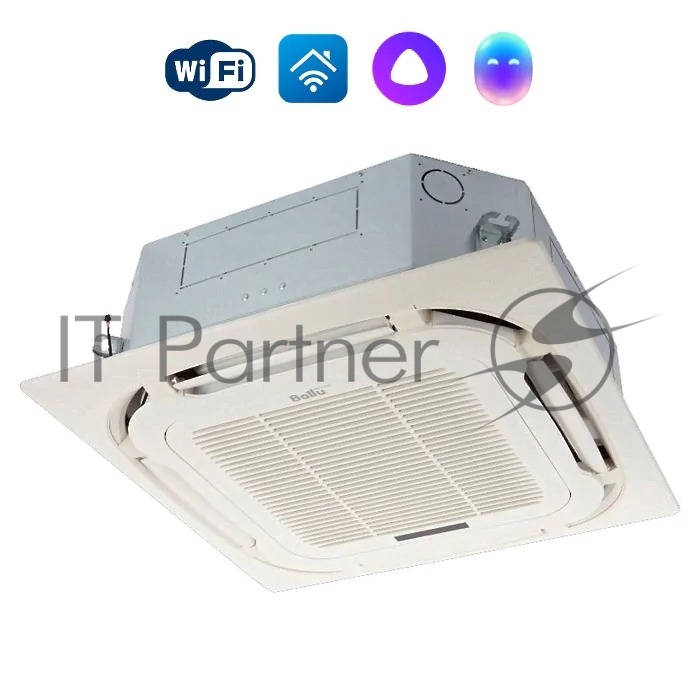 Блок внутренний сплит-системы кассетного типа Ballu Machine BLC_C/in-24HN1_21Y 24000 BTU, 70 м², охлаждение, обогрев, осушение