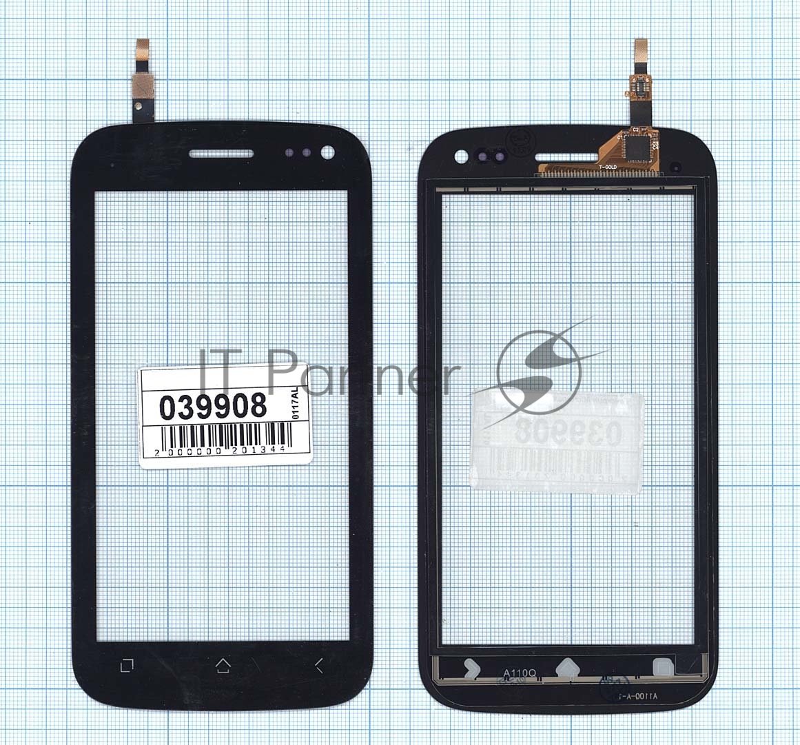 Сенсорное стекло Micromax A110Q, для Canvas 2 Plus