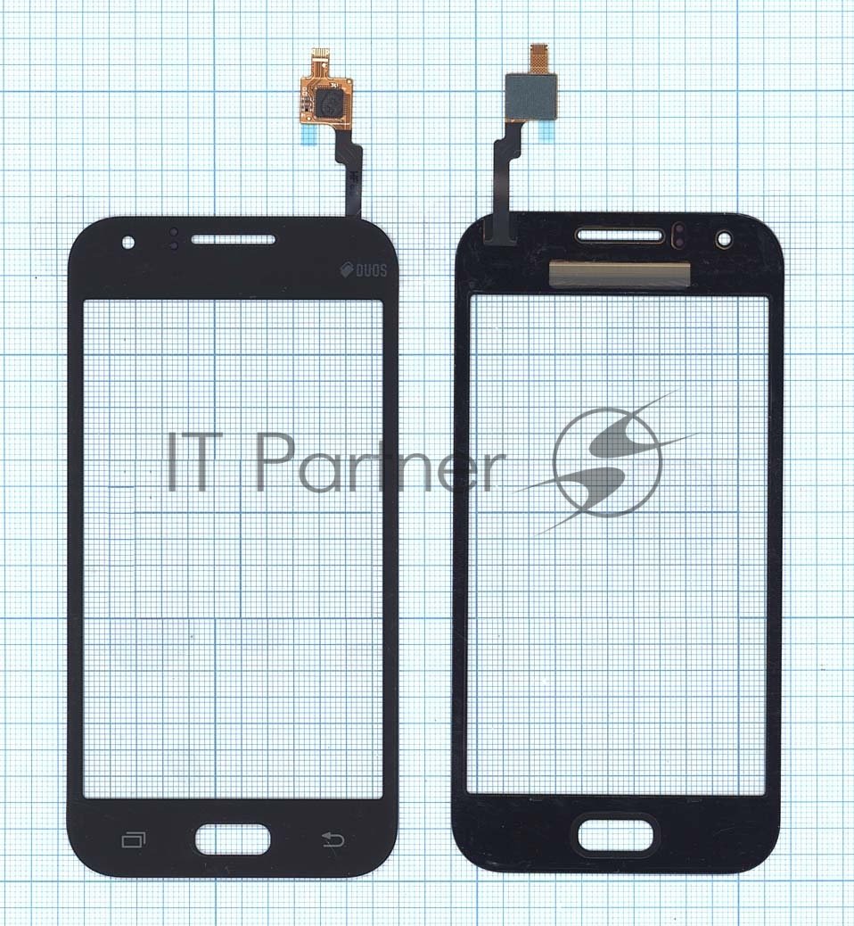 Сенсорное стекло (тачскрин) для Samsung Galaxy J1 Ace SM-J110H черное