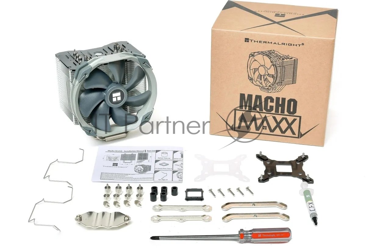 Устройство охлаждения(кулер) Thermalright Macho-Maxx Soc-AM5/AM4/1200/1700/1851 серебристый 4-pin 25.6dB Al 635gr Ret