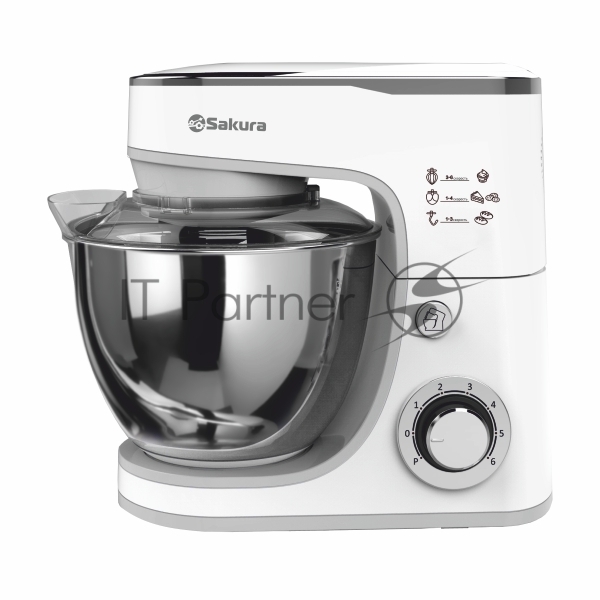 Миксер планетарный Sakura SA-6332W ELEGANT, белый