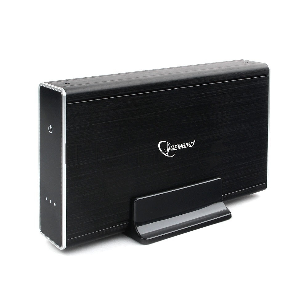 Внешний корпус USB 3.0 для 3.5" HDD/SSD Gembird EE3-U3S-1, порт Type-A, SATA III, металл, черный, коробка