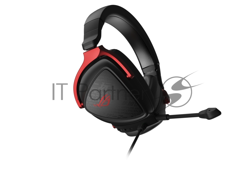 Гарнитура ASUS ROG Delta S Core чёрный-красный, проводная, 3.5 мм, съёмный микрофон, совместимость с PlayStation, Xbox