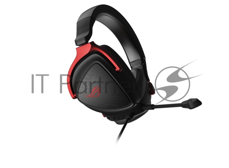 Гарнитура ASUS ROG Delta S Core чёрный-красный, проводная, 3.5 мм, съёмный микрофон, совместимость с PlayStation, Xbox