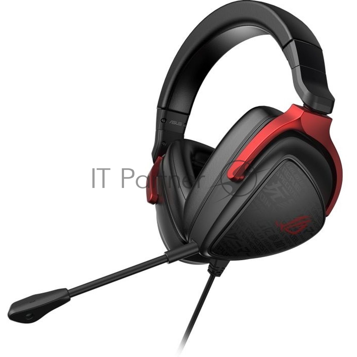 Гарнитура ASUS ROG Delta S Core чёрный-красный, проводная, 3.5 мм, съёмный микрофон, совместимость с PlayStation, Xbox