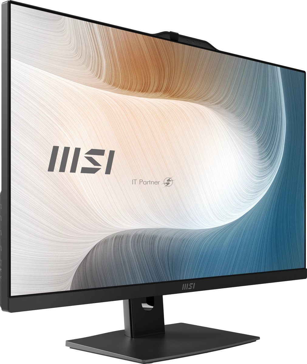 Моноблок MSI Modern AM272P 1M AiO 27" FHD(1920x1080)IPS AG Non-touch, Core i5-120U (1.4GHz), 16Gb DDR5(2x8GB),512Gb SSD M.2,Intel UHD,WiFi,BT,camera,WirelessKB&mouse Eng/Rus,NoOS,1y war-ty,черный (9S6-AF8231-890)