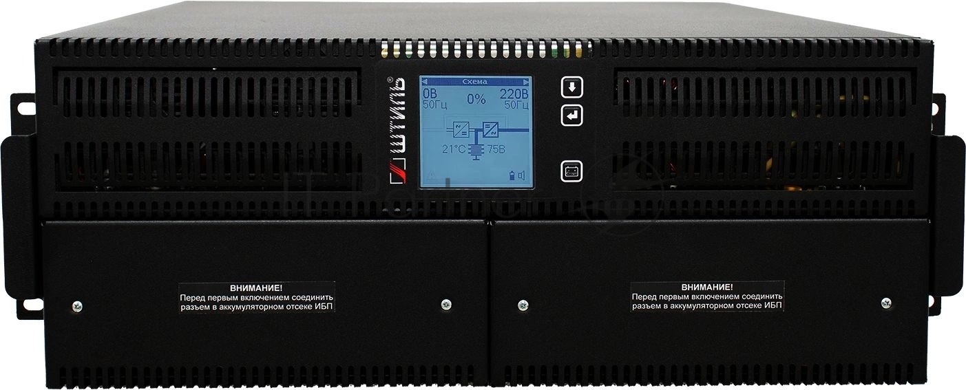 ИБП ШТИЛЬ - STR1110SL 10000 ВА/8000 Вт, On-Line, in (220V Клеммная колодка), 8xIEC-320 C13, 2xIEC-320 C19, terminal block, LCD, Rack/Tower, 4U, цвет чёрный, STR1110SL