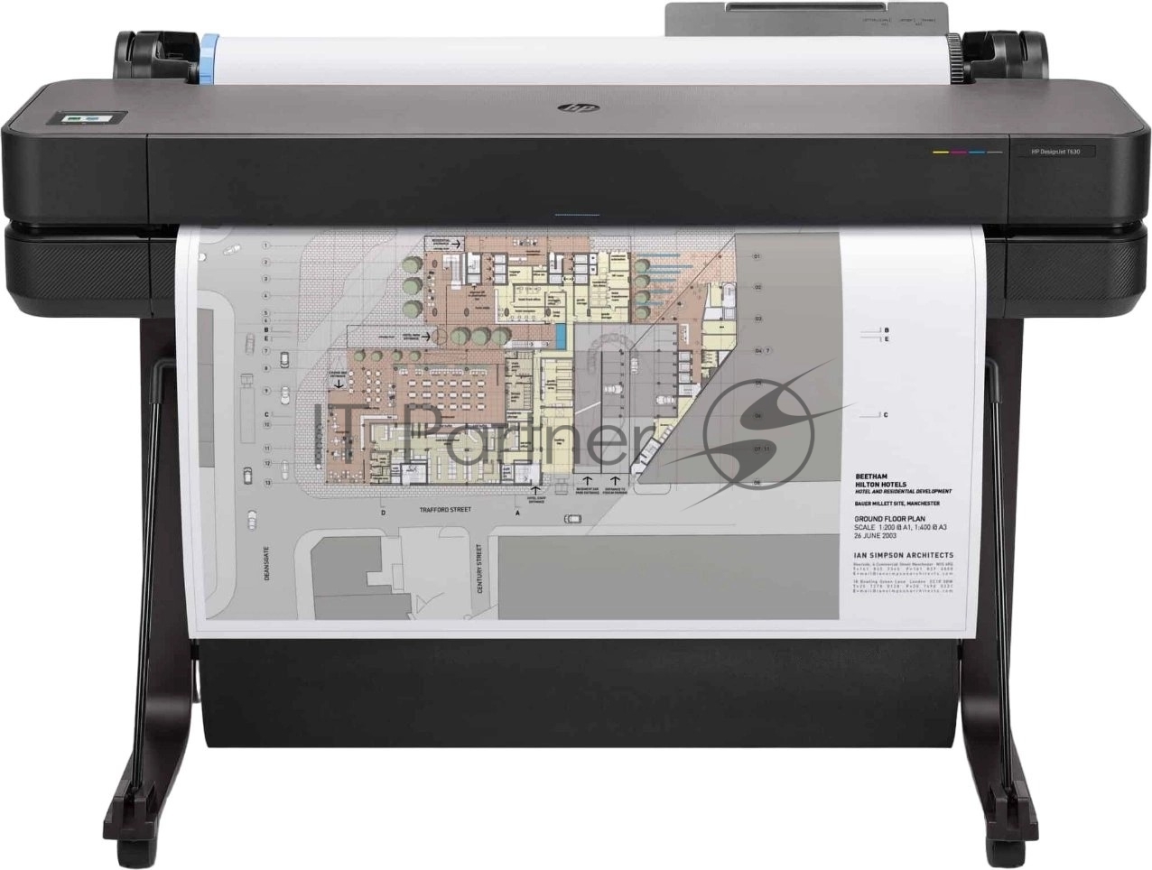 Плоттер стрйный HP Designjet T650 (5HB08A) A1/24", цветная печать, Wi-Fi, USB