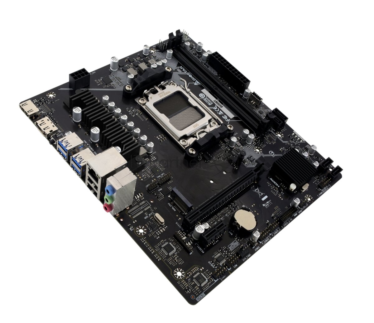 Материнская плата Biostar B650MT, AM5, AMD B650, 2xDDR5, 4xSATA, 1xM.2, 1xPCIe 4.0 x16, 1xPCIe x1, DisplayPort, HDMI, 1x 1Gb LAN, 6xUSB, 3x3.5 мм, 7.1, microATX