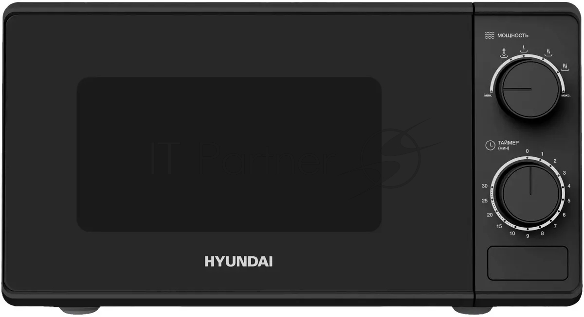 Микроволновая печь Hyundai HYM-M2096 черный, 20 л, 700 Вт, переключатели - поворотный механизм