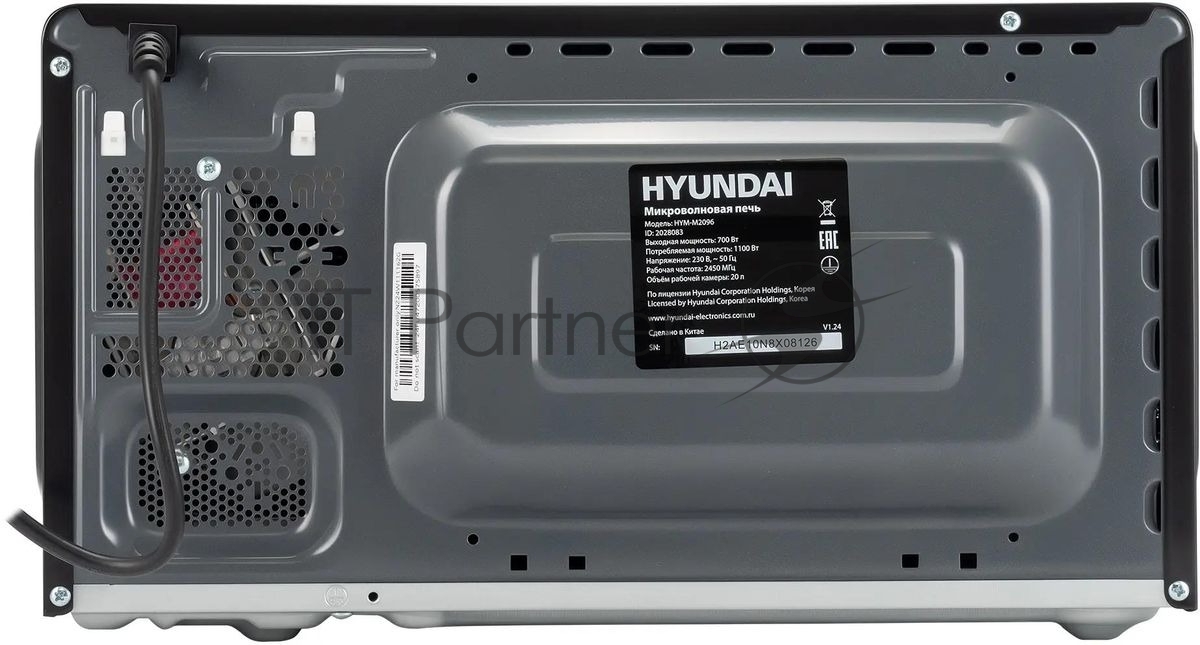 Микроволновая печь Hyundai HYM-M2096 черный, 20 л, 700 Вт, переключатели - поворотный механизм