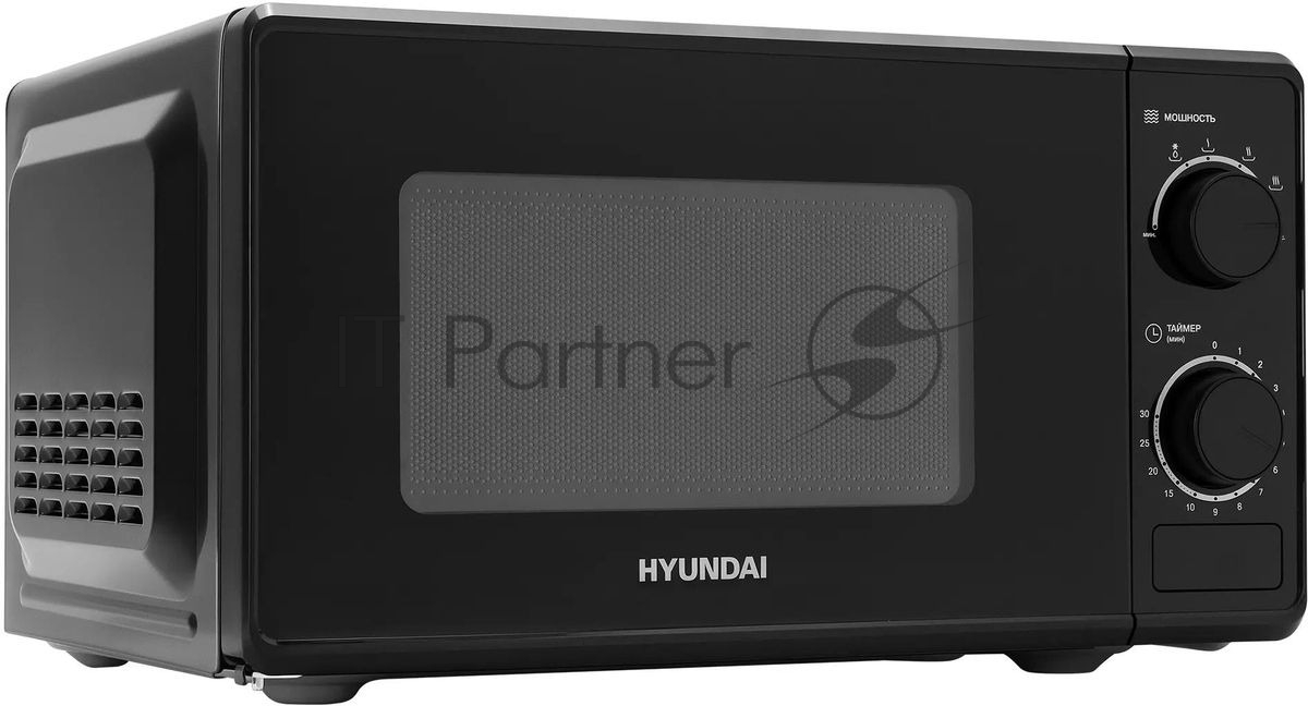 Микроволновая печь Hyundai HYM-M2096 черный, 20 л, 700 Вт, переключатели - поворотный механизм