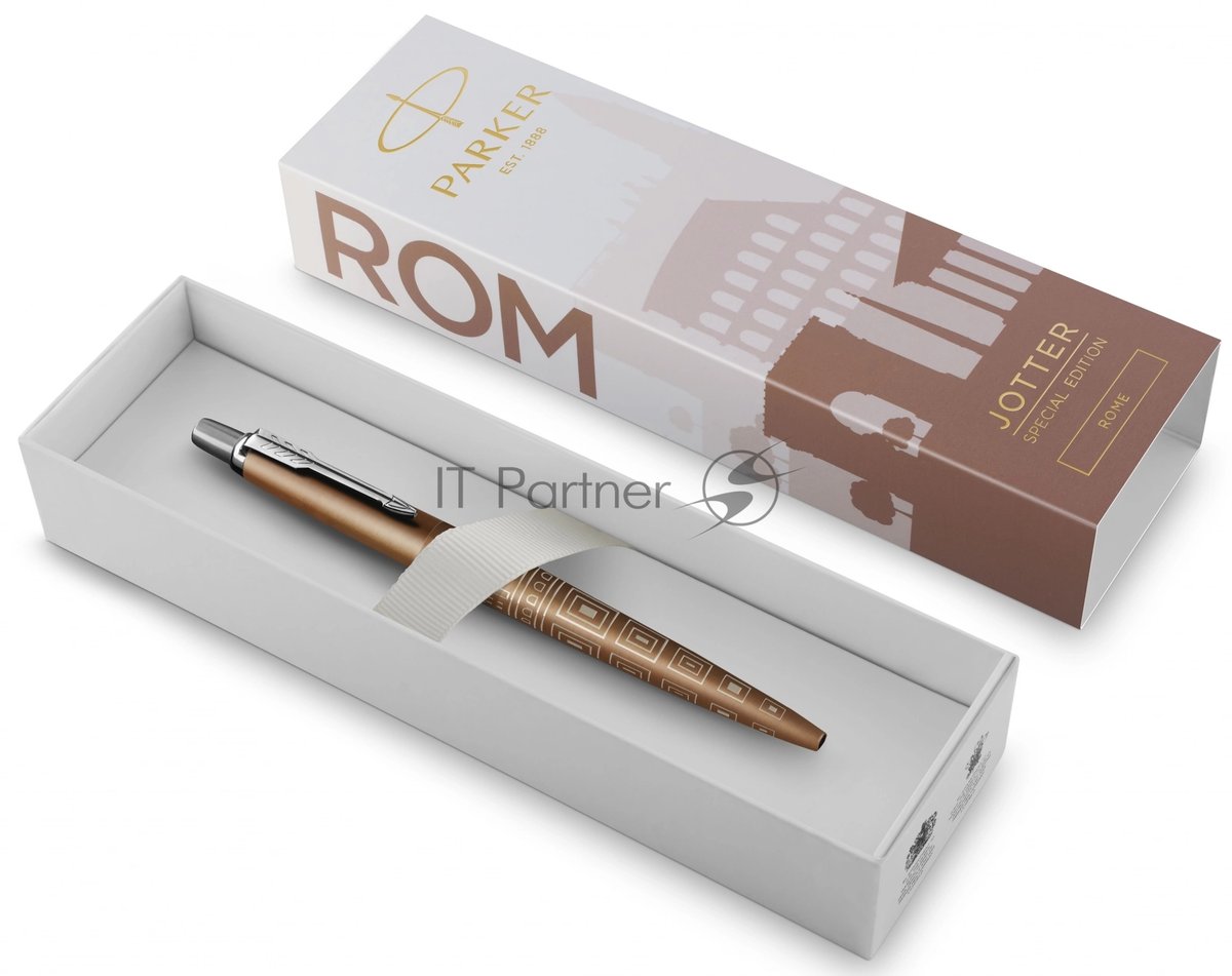 Ручка шариковая Parker Jotter Global Icons SE Rome K179 (2198197) бронзовый, M, синие чернила, подарочная коробка