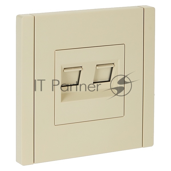 Розетка компьютерная IEK FORTE&PIANO FP434 2-ая RJ45 кат.6 ваниль