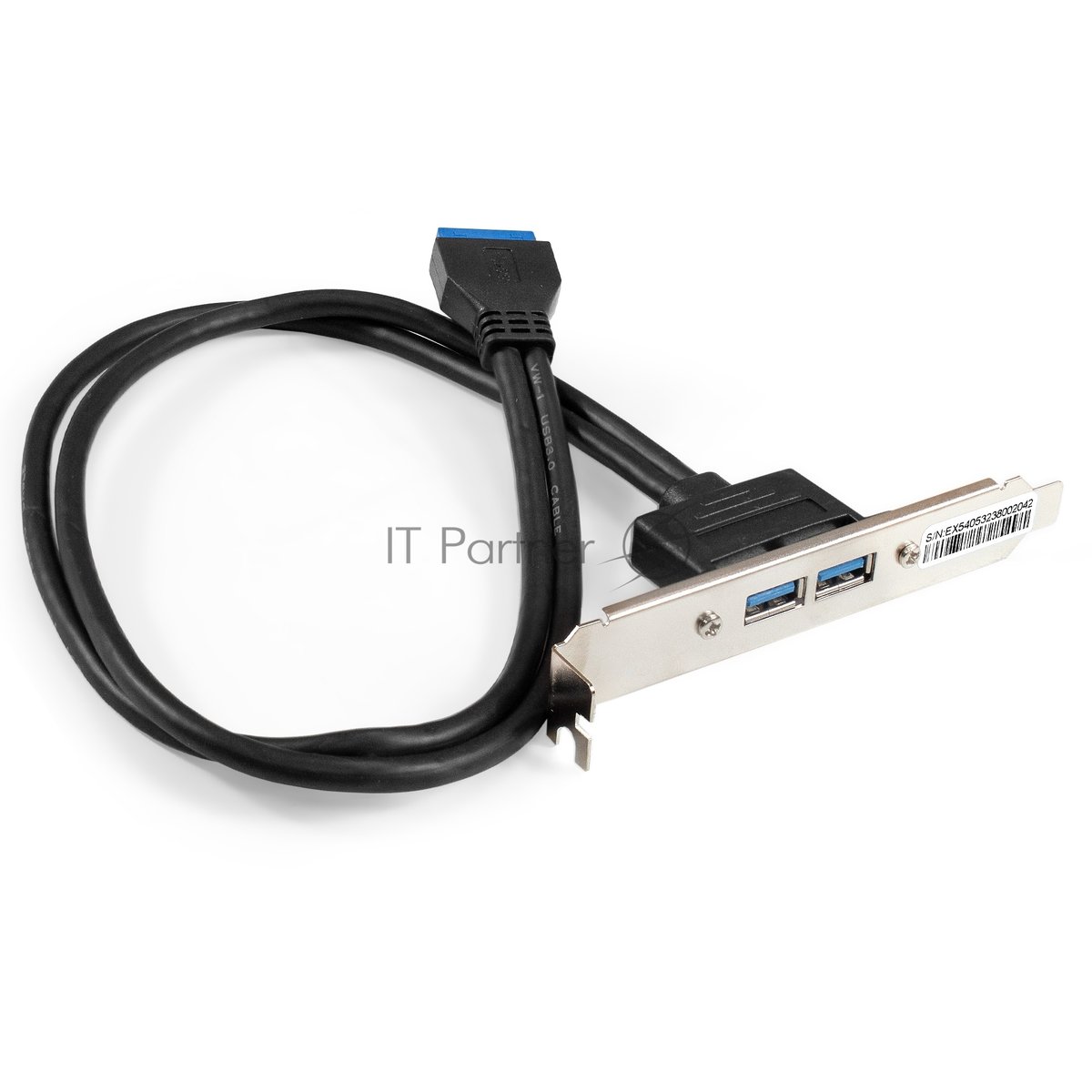 Планка портов в корпус 2xUSB 3.0 ExeGate BrctUSB3-2A (USB 3.0 20pin (IDC 20pin F) --> 2x USB 3.0 Af, кабель 20 см)