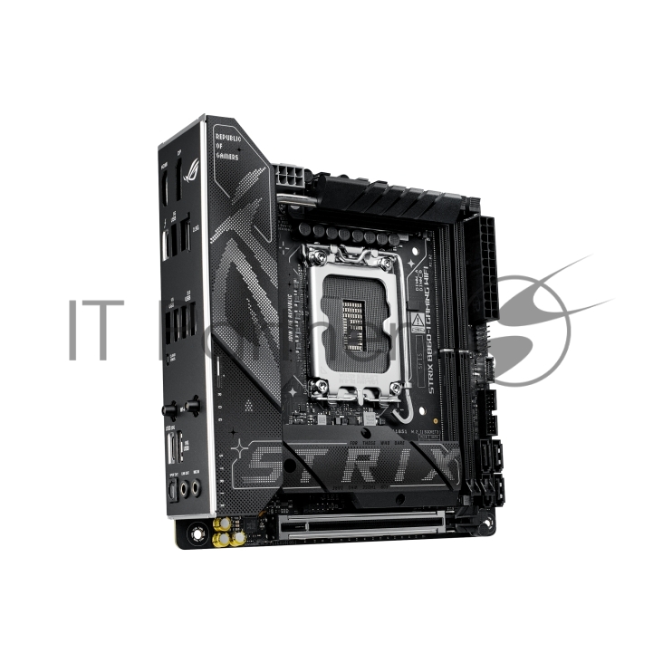 Материнская плата ASUS ROG STRIX B860-I GAMING WIFI, LGA1851, Intel B860, 2xDDR5, 4xSATA, 2xM.2, 1xPCIe 5.0 x16, DisplayPort, HDMI, USB Type-C, 1x2.5Gb LAN, Thunderbolt, 2x3.5 мм, 7.1, mini-ITX
