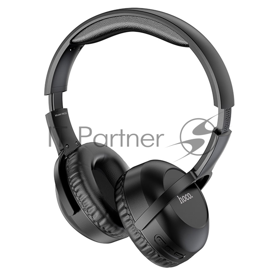 Беспроводные/проводные наушники Hoco W33 черный, полноразмерные, Bluetooth + проводной, складная конструкция, до 10 ч.