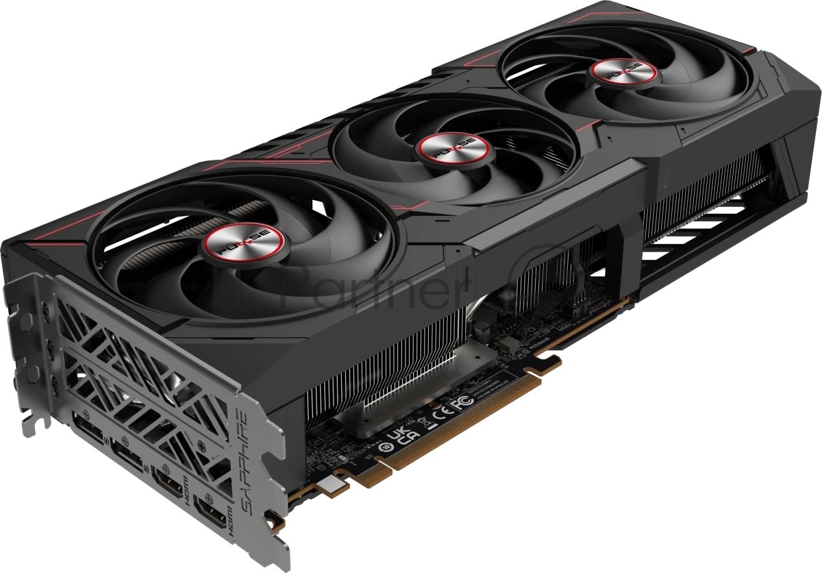 Видеокарта Sapphire AMD Radeon RX 9070 XT PULSE GAMING, 16 GB GDDR6, 256 bit, 2xDisplayPort, 2xHDMI, GPU 2400 MHz