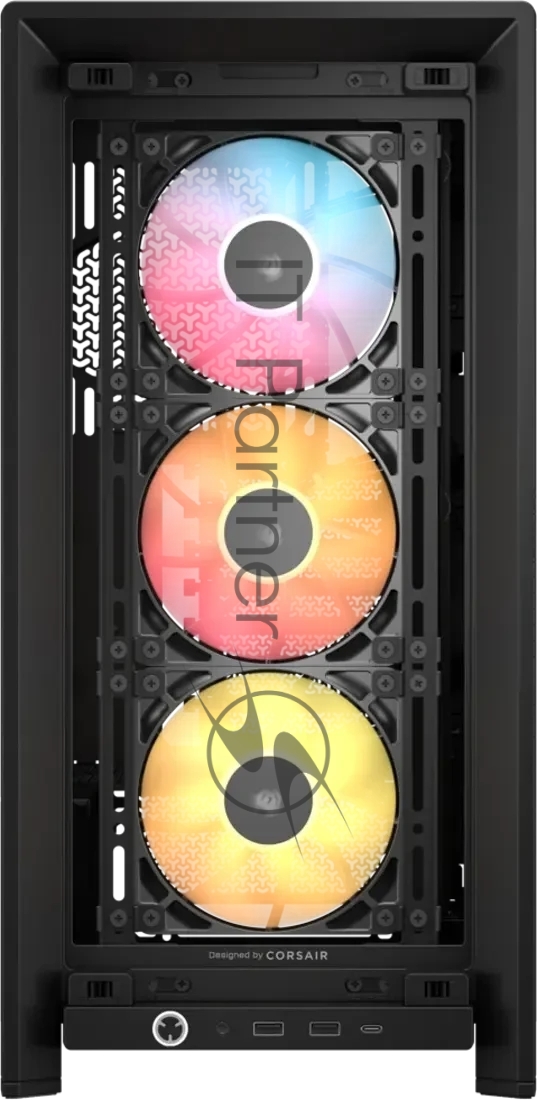 Корпус Corsair Frame 4000D RS ARGB Black, Midi-Tower, чёрный, 3 x 120 мм