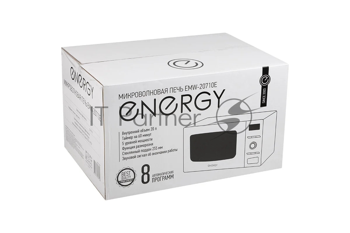 Микроволновая печь Energy EMW-20710Е белый, 20 л, 700 Вт, переключатели - кнопки, поворотный механизм
