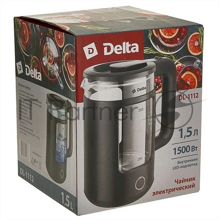 Чайник электрический Delta DL-1112 черный